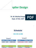 Compiler Design: Dr. M. Moshiul Hoque Dept. of CSE, CUET