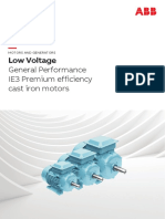 Low Voltage: General Performance IE3 Premium Efficiency Cast Iron Motors