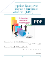 Enterprise Resource Planning As A Business Solution (ERP) : Prepared By: Ibrahim M. Eltahhan