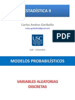 Variables Aleatorias y Distribuciones de Probabilidad Discretas