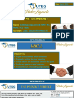 Pre-Intermediate I Topic: Teacher:: Getting Acquainted (UNIT #1) Practice Time Lcdo. Steven Montoya V