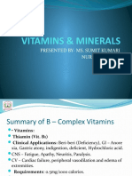 Vitamins & Minerals: Presented By-Ms. Sumit Kumari Nursing Tutor Sion