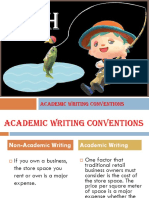 Academic Writing Conventions