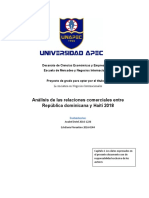 Análisis de Las Relaciones Comerciales Entre República Dominicana y Haití 2018