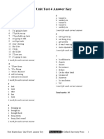 First Masterclass: Unit Test 4 Answer Key: 1 Mark For Each Correct Answer