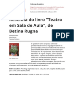 Resenha Do Livro Teatro em Sala de Aula de Betina Rugnapdf