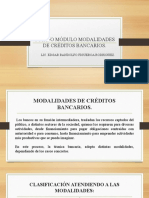 Módulo 8 Modalidades de Créditos Bancarios