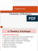 Chapter Four: Chemistry of Hydrogen