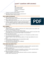 EEB Speaking Part 1 Questions (With Answers) : Unit 1: Three Economic Issues