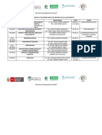 Cronograma de Actividades Por El Dia Mundial de La Salud Mental