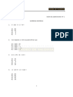 Guia Ejercicios. Conjuntos Numericos