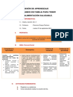 SESIÓN DE APRENDIZAJE N°101 Martes 07 de Septiembre