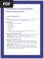 Activities Grieving Children