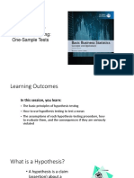 Lecture 6 (Hypothesis Testing-One Sample T-Test)