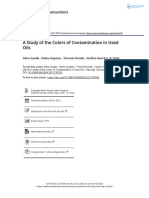 A Study of The Colors of Contamination in Used Oils