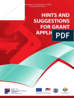 Hints and Suggestions For Grant Application