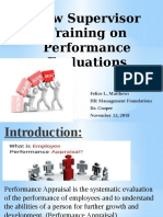 New Supervisor Training On Performance Evaluations