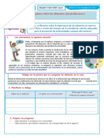 Dialogamos Sobre Los Alimentos Que Producimos y Consumimos - Ficha