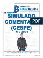 Simulado Gramática - Instituto Gilber Botelho - Cespe 6-9-2021 - Com Justificativas