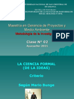 Clase #02 - Maestría en Gerencia de Proyectos de Ingeniería y Medio Ambiente-UNSCH-2021