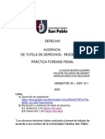 Resolución de Tutela de Derechos - Audiencia. 