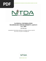 National Information Technology Development Agency ACT 2007