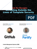 DEF CON Safe Mode - Munoz Mirosh - Room For Escape Scribbling Outside The Lines of Template Security