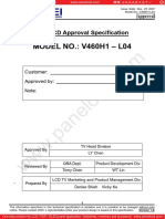 MODEL NO.: V460H1 - L04: TFT LCD Approval Specification