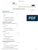 Refrigeration Formulas