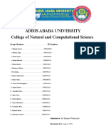 Addis Ababa University College of Natural and Computational Science