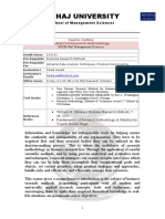 Advance Research Methodology Course Outline (M-Phil MGT)