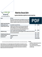 Waterless Beauty Balm: Ingredients Bolded Below Supplied by Formulator Sample Shop