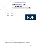 Dicefreaks' Certified Rules Official Dicefreaks' Undead Templates