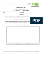 Homework #3: Solution of Linear Systems AX B