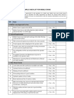 Sample Checklist For Mobile Crane