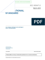 International Standard: Low-Voltage Switchgear and Controlgear - Part 2: Circuit-Breakers