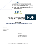 ME 321A Combustion Engineering: Schematic Diagram of Stirling and Ericsson Cycle