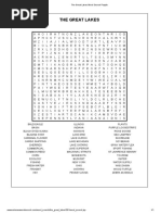 The Great Lakes Word Search Puzzle