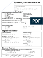 Series Formulas