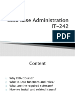 Data Base Administration IT-242: Birkinesh