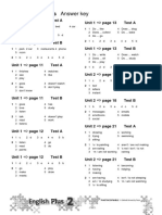 Five-Minute Tests Answer Key: Unit 1 Test A Unit 1 Test A