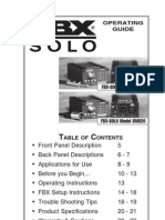 Operating Guide: FBX-SOLO Model SL820