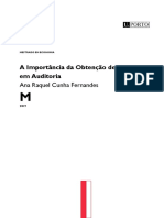 A Importância Da Obtenção de Prova em Auditoria: Ana Raquel Cunha Fernandes