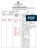 Weekly Home Learning Plan MIL