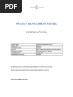 Project Management For Iba: Course Manual