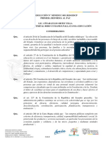 Resolución #Mineduc 003-2020-Ddcp Primera Reforma Al Pac Lic. César Julio Ortiz Villa Dirección Distrital 06D03 Cumandá Pallatanga Educación