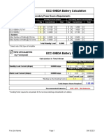 ECC-50BDA Battery Calculation: Secondary Power Source Requirements