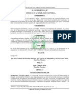 Ley de La Comision de Derechos Humanos Del Congreso de La Republica y Del Procurador Decreto 54-86