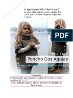 Poncho Dos Agujas para Niña