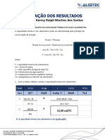 Fisica - Dinamica e Termodinamica - Calorimetria - Relatório - Unid 3